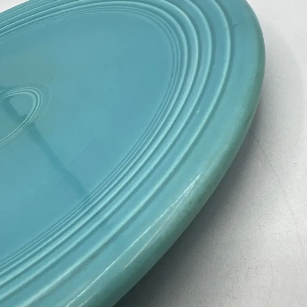 Vintage Fiesta Ware Turquoise Blue Round Chop Plate Platter 12